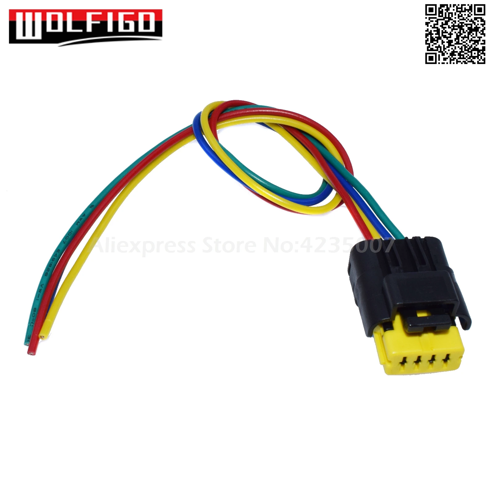 WOLFIGO New Fuel Pump Cable Wire Wiring Harness Plug 4 Pin For Renault MASTER III OPEL 8201348602,172025557R,241105468R - Цвет: 1 PC