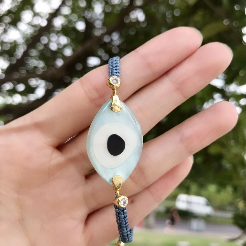 Турецкий Хрустальный Браслет evil Eye Pusera, новинка, модные бусы из стекла и камней, женские браслеты, Bohe Bileklik, веревка, цепочка, ювелирные изделия