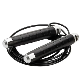 

Exercise Jump Rope Fitness Bearing Skipping Ropes Gym Workout Equipment for Women Men (Black, OPP Package)