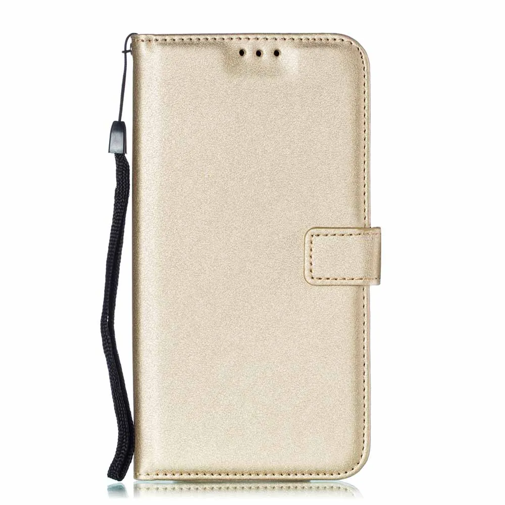 Чехол-книжка из искусственной кожи для Huawei P30 Pro P20 P10 P9 P8 Mini P7, чехол для телефона Honor 10 Lite P Smart B300 - Цвет: Gold