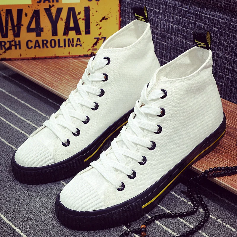 

Super Hot Spring and Autumn Men Canvas Shoes Comfortable Quality High Top Shoes Men New Casual Shoes Breathable Masculinas X1-26