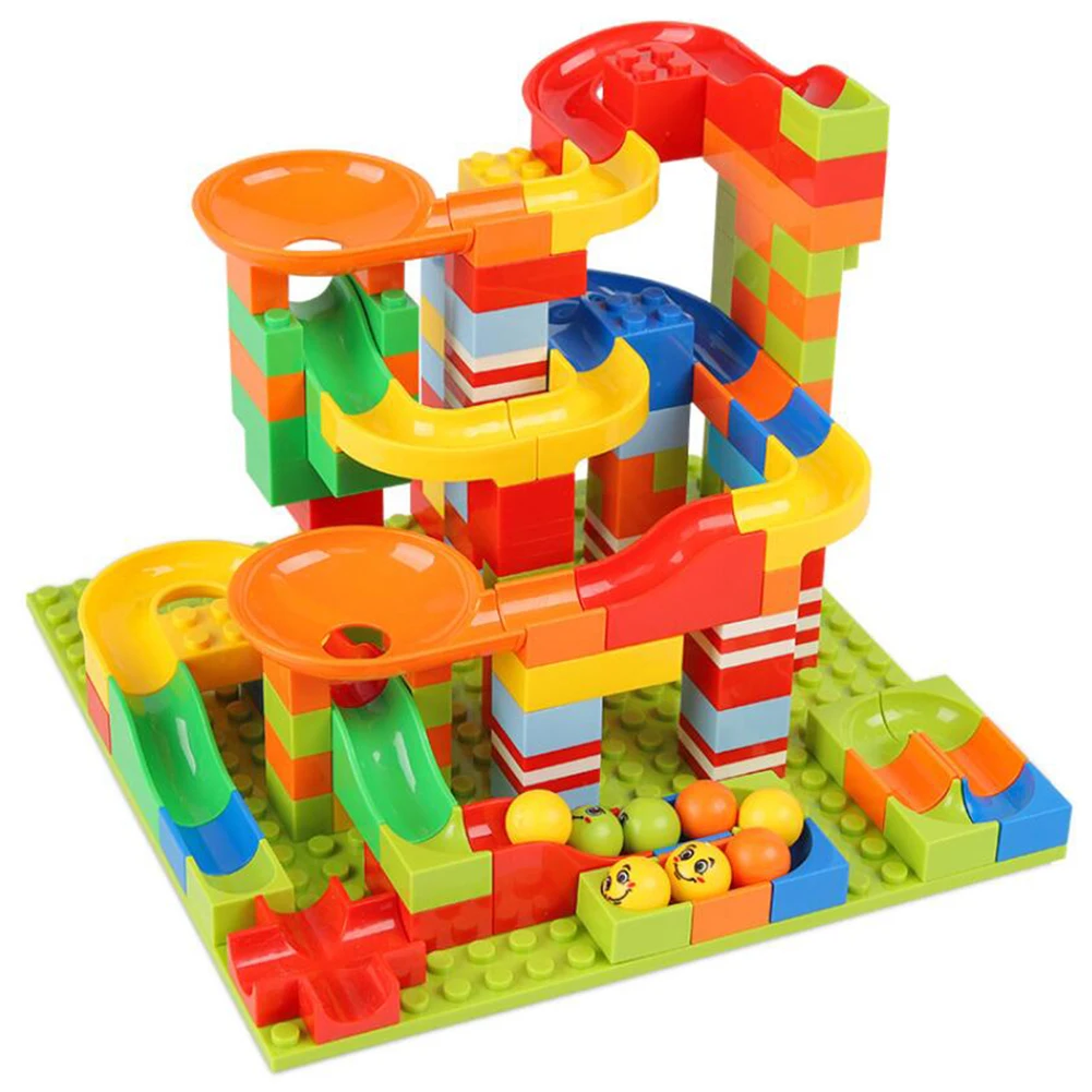 

165Pcs Marble Race Run Maze Ball Track Building Blocks ABS Assemble Funnel Slide Bricks Educational Block Toys for Children Gift