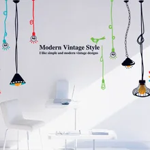 Креативные наклейки на стену Ши Шан Сяо Цзы настроения лампа спальня гостиная фон декоративная люстра настенные наклейки