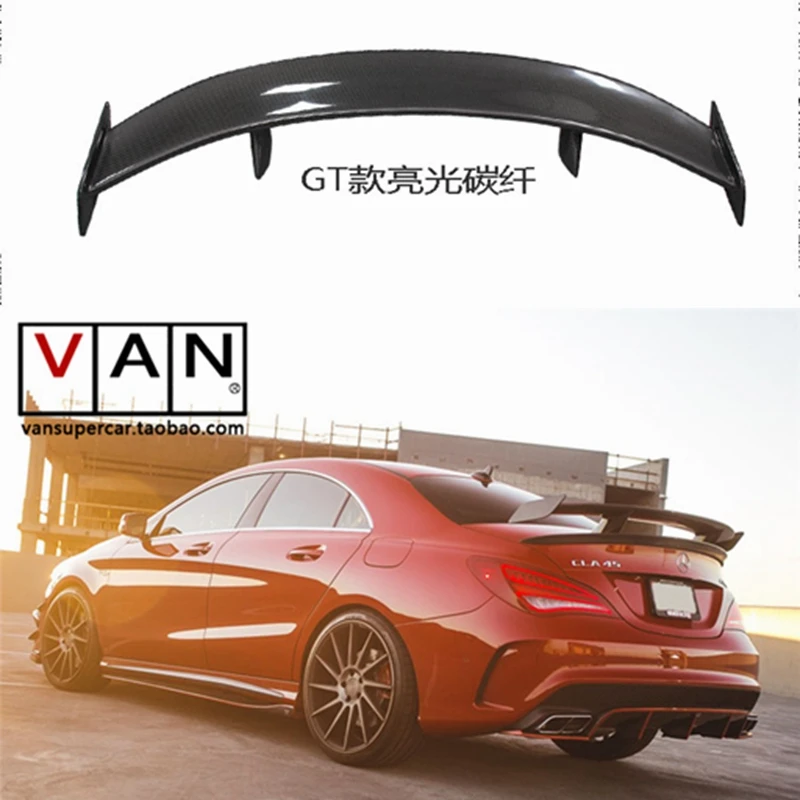 

GT Spoiler For Mercedes CLA Wing CLA45 W117 C117 Matt Carbon Fiber Rear Trunk Lid Spoiler CLA180 CLA200 CLA250 CLA260 2013 ON