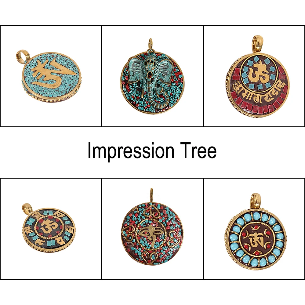 

Retro Handmake Elephant Nepal Tibetan Pendant Copper Ethnic Pandant For Handemaking Jewelry 27123