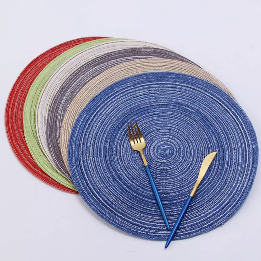 Cotton Yarn Round Table mat Waterproof Dining Tableware Mat Non Slip Napkin Bowl Pads Drink Cup Coasters Kitchen Accessories|Mats & Pads| - AliExpress