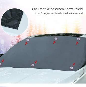 

210*145cm Car Magnetic Sunshade Cover Car Windshield Snow Sun Shade Waterproof Cover Car Front Windscreen Protector Cover