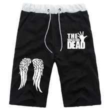 Летние новые мужские Шорты повседневные шорты, модные спортивные штаны с принтом «Ходячие мертвецы» для фитнеса, шорты для бега