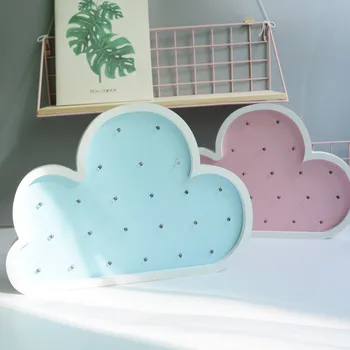 

Nordic Nursery Kids Room Decor Cloud Shape LED Night Light Wall Hanging Light Scandinavian Kids baby Room Girls