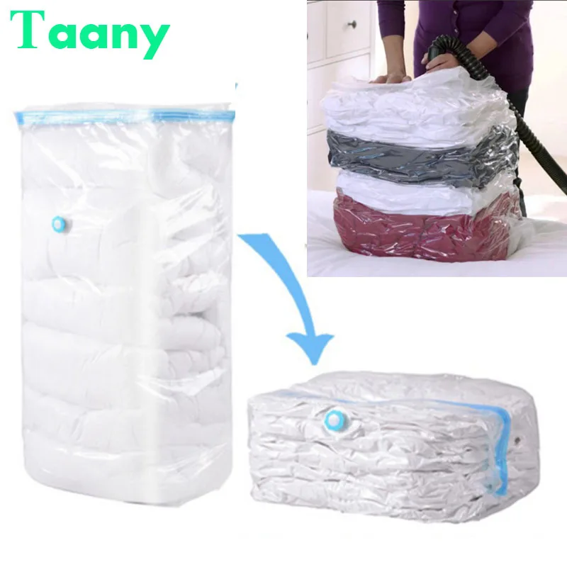

Vacuum Bag Package Compressed Organizer For Quilts Clothes Storage Bag Transparent Space Saving Bags Wardrobe Closet Organizer