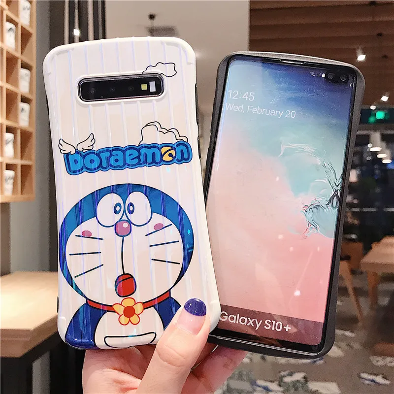 Мягкий силиконовый чехол для телефона с рисунком дораэмона для Samsung Galaxy S8 S9 S10 plus note 8 note 9