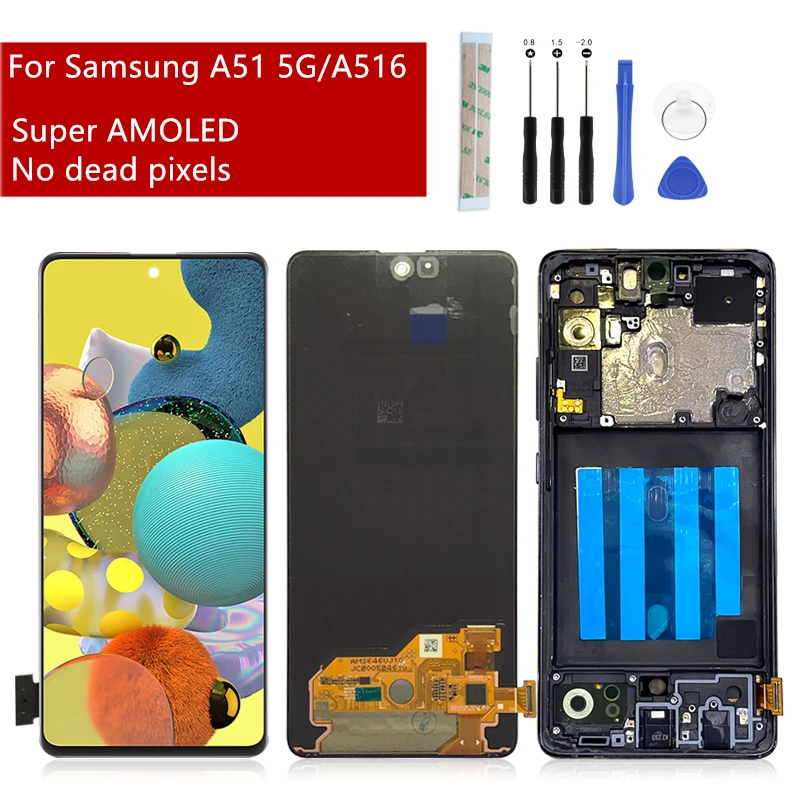 

AMOLED for Samsung Galaxy A516 LCD Display Touch Screen Digitizer Assembly for Samsung a51 5G display replacement Repair Sparts