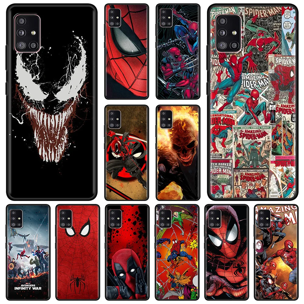 Чехол для телефона в стиле комиксов Marvel Человек-паук Samsung Galaxy A51 A12 A21s A71 A31 A52 A52s A32