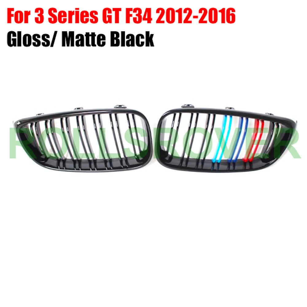 ROLLSROVER Решетка переднего бампера для 3 серии GT F34 2012- 3 цвета двойная планка для стайлинга автомобилей