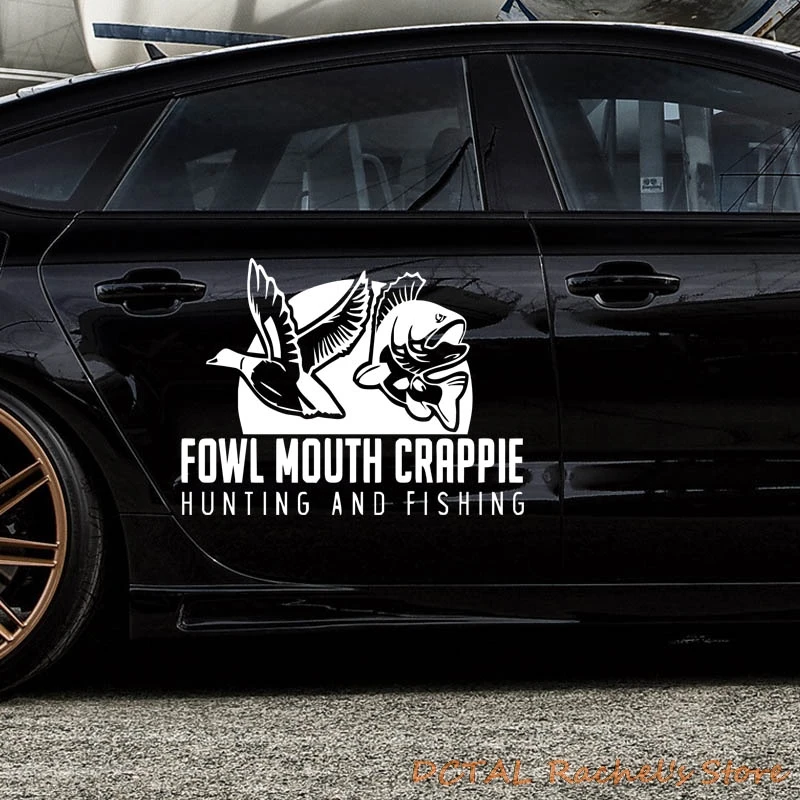 Hunting and Fishing Car Sticker Fish Decal Fuel Tank Cover Door Window Trunk Motorcycle Helmet for  VW Golf Polo SUV Laptop