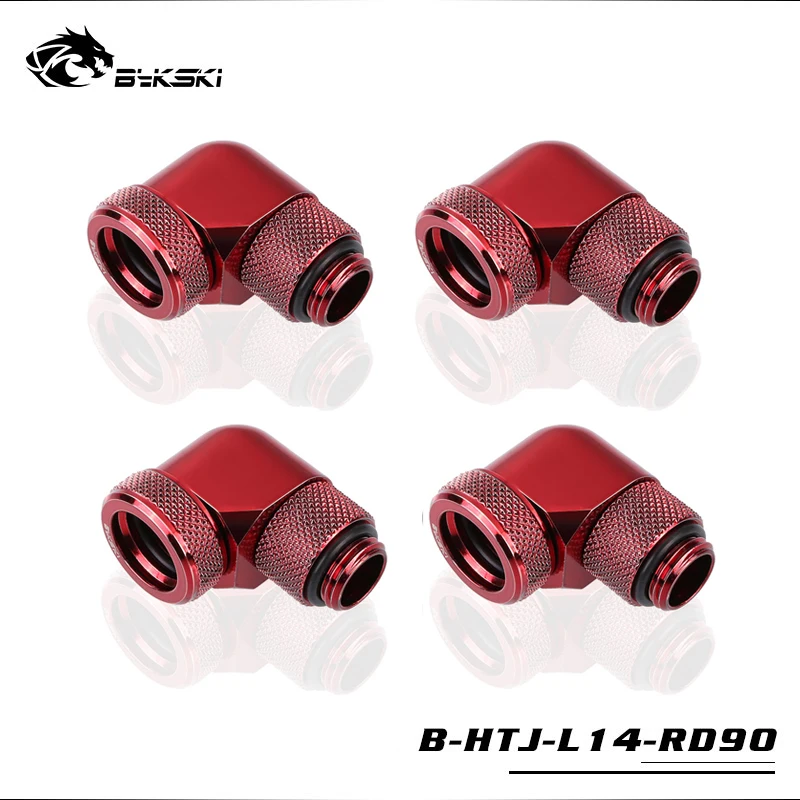 Giratório do Tubo Duro do Grau Acrílico de Petg de Od14mm 4pipe da Compressão da Mão do Encaixe Od14mm de 4 90 para o Tubo Tubulação Unidades Lotes Bykski g1 - - Imagem 3
