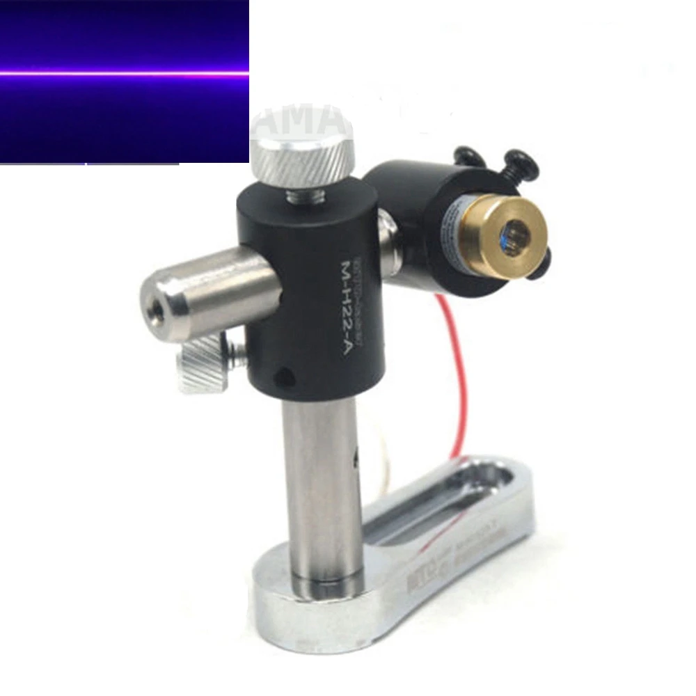 

Dot/Line/Cross Focusable 20mw 405nm Violet Blue Laser Module w 2-axis Holder