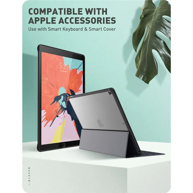  For iPad 10.2 Case (2019 Release) 7th Generation Clear Slim Hybrid CoverCompatible with Official Sm