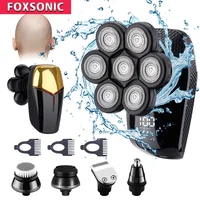 FOXSONIC New Shaver For Men 7D Independently 7 Cutter Floating Head Waterproof Electric Razor Multifunction Trimmer For Men 1