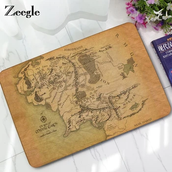 

Zeegle Door Mat Entrance Floor Mat Living Room Carpet World Map Pattern Doormat Kitchen Carpet Bath Bathroom Absorbent Area Rug