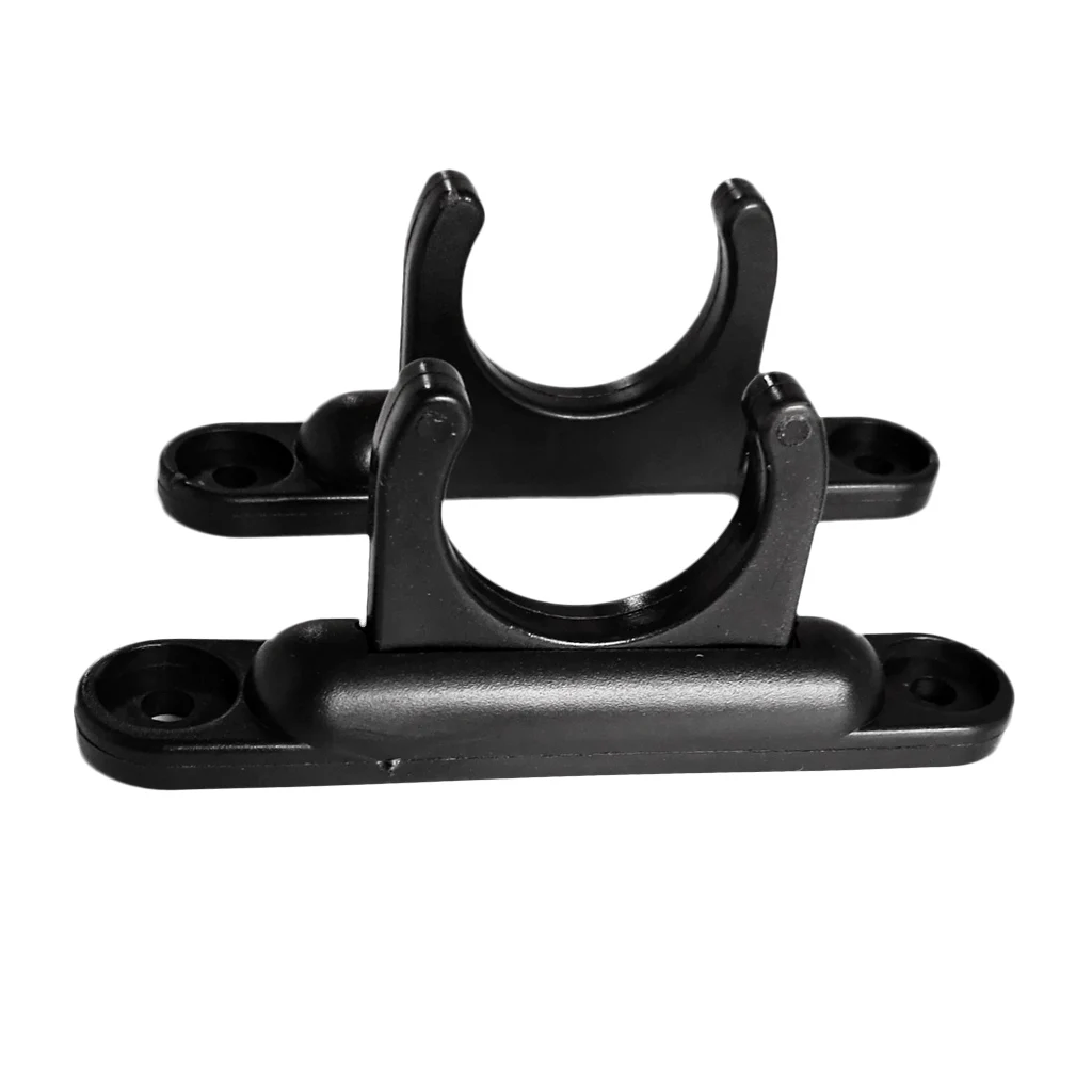 2Pcs Black Nylon Boat Hook Kayak Paddle Holder Split Clip Paddle Rod Keeper