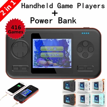 

Power Bank Handheld Video Game Console Game Player Embutido 416 Jogos Dual USB output port mobile power Carregador for All phone