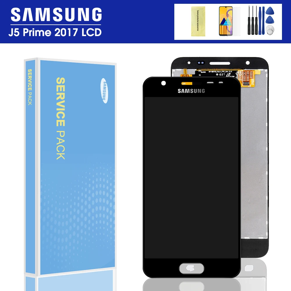 5," дисплей для SAMSUNG GALAXY J5 Prime lcd кодирующий преобразователь сенсорного экрана в сборе G570 SM-G570F G571F G571 lcd экран