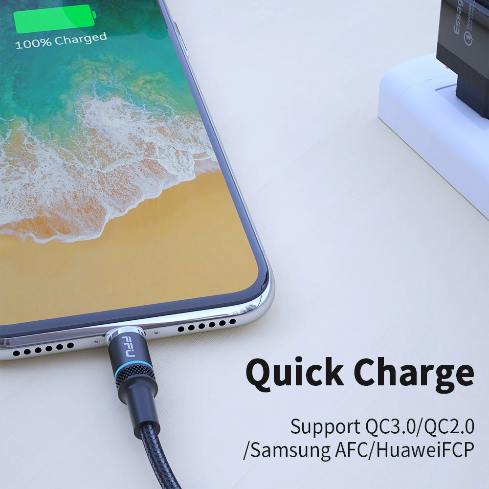 FPU Магнитный кабель для зарядного устройства Micro USB кабель для быстрой зарядки типа C Магнитный кабель для быстрой зарядки 3,0 для iPhone кабель для зарядного устройства USB провод шнур