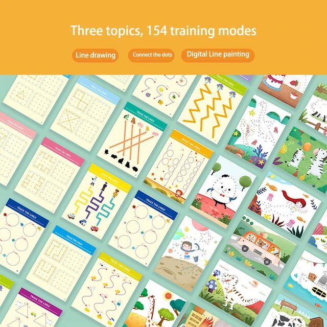 Montessori Children Drawing Toys Tablet DIY Color Shape Math Match Game Book Drawing Set  Learning Educational Toys For Children 5