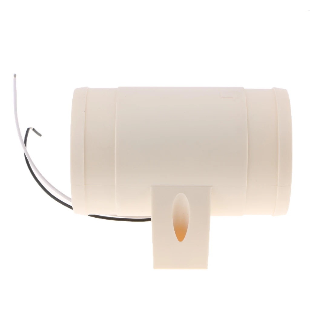 Marine Electric Turbo in Line Bilge Blower Cabin Ventilation 3 inch 76mm Diameter 12V - Waterproof - White