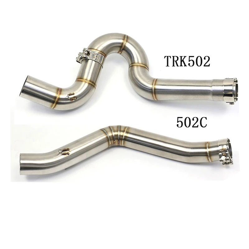 Middle Link Pipe Exhaust Motorcycle Stainless Steel Muffler For Benelli 502C 502X TRK502 TRK Pit Bike