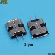 JCD 50 шт потребительских упаковок для микро USB 2pin типа B гнездовой разъем для мобильного телефона Micro USB разъем 2 контактный разъем зарядки