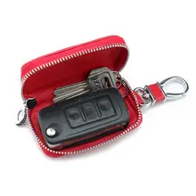Натуральная кожа держатель для карт Автомобильный ключ кошелек сумка чехол брелок сумка цепочка кошелек для женщин мужчин 517D