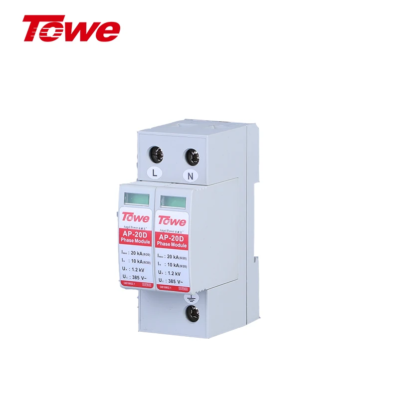 Towe 2p Ac Surge Protector Spd 10ka20ka 220v385v Low Voltage House 2