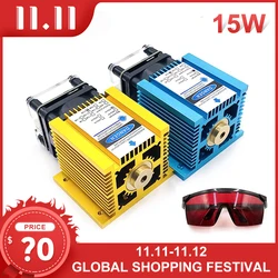 Module Laser, 15000 nm, 12V, Diode à mise au point fixe TTL /PWM, marquage, en acier inoxydable, gravure sur pierre, bricolage, découpeur, 15w 