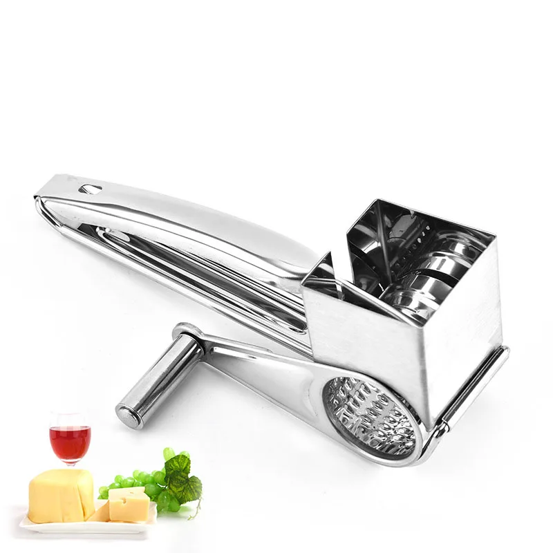 

Cheese Grater Stainless Steel Hand-cranked Cheese Grater Household Kitchen Multi-function Cheese Grater
