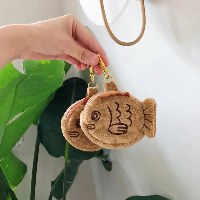 Счастливые обезьяны Kawaii рыбы плюшевый Кошелек игрушка милый мультфильм пушистый мягкий чучела монета мешок подарок для детей девочек женщин день рождения
