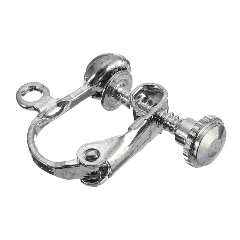 

20pcs/set Elastic Adjustment Screw Ear Clip Earrings Copper No Pierced DIY Handmade Jewelry Findings Accessories