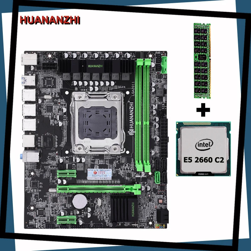 Компьютер HUANANZHI X79 LGA2011 материнская плата ЦП RAM combos Intel Xeon E5 2660 SROKK (1*8G)8G Память DDR3 RECC