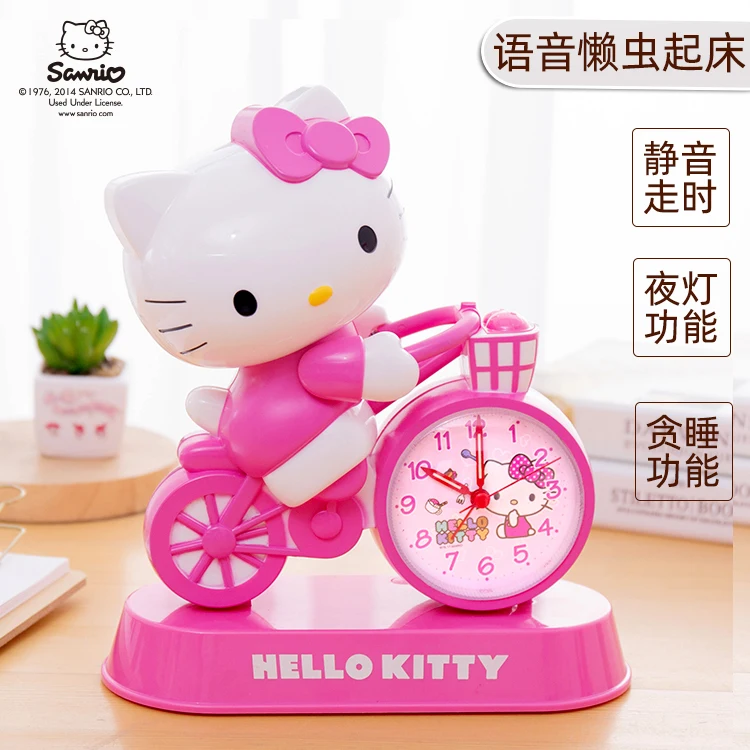 

Disney Snow White Ice and Snow Children Student Creative Bedroom Silent Alarm Clock Cartoon Metal Alarm Clock hellokitty