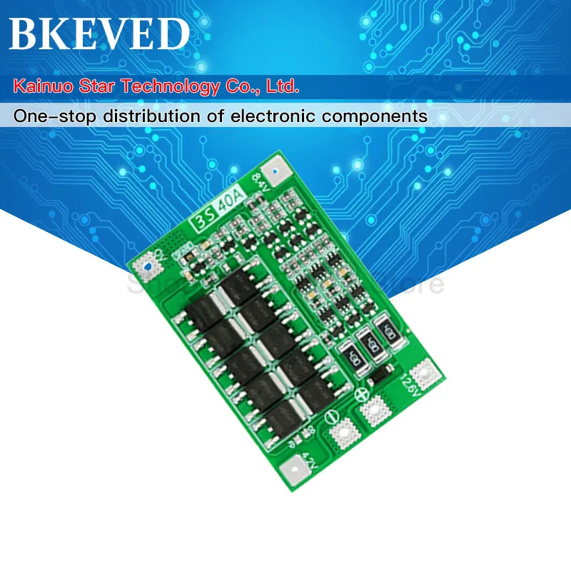 3S 40A BMS 11.1V 12.6V 18650 lithium battery protection Board with balanced Version for drill current | Электронные компоненты
