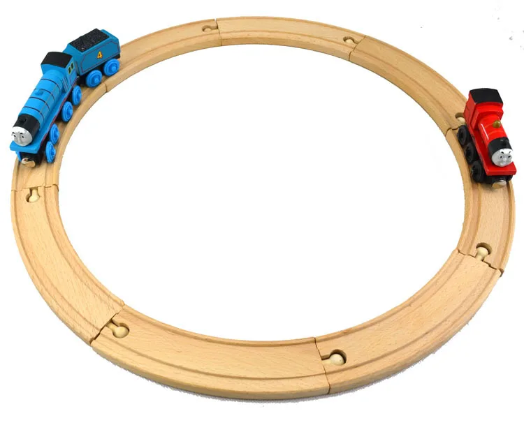 

8 PCs Circle Wooden Camera Track Toy Train Track Excluded Car, Accessories