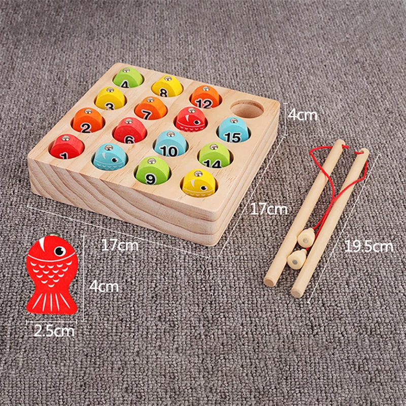 Модная деревянная Магнитная игра рыбалка головоломка игрушки для детей ясельного возраста дети обучающая рыба родитель-ребенок