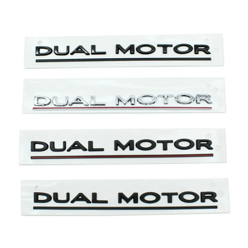 

Dual Motor Underline 3D ABS Car Rear Trunk Lid Emblem Sticker Decoration for Tesla Model 3 S X Y Accessories
