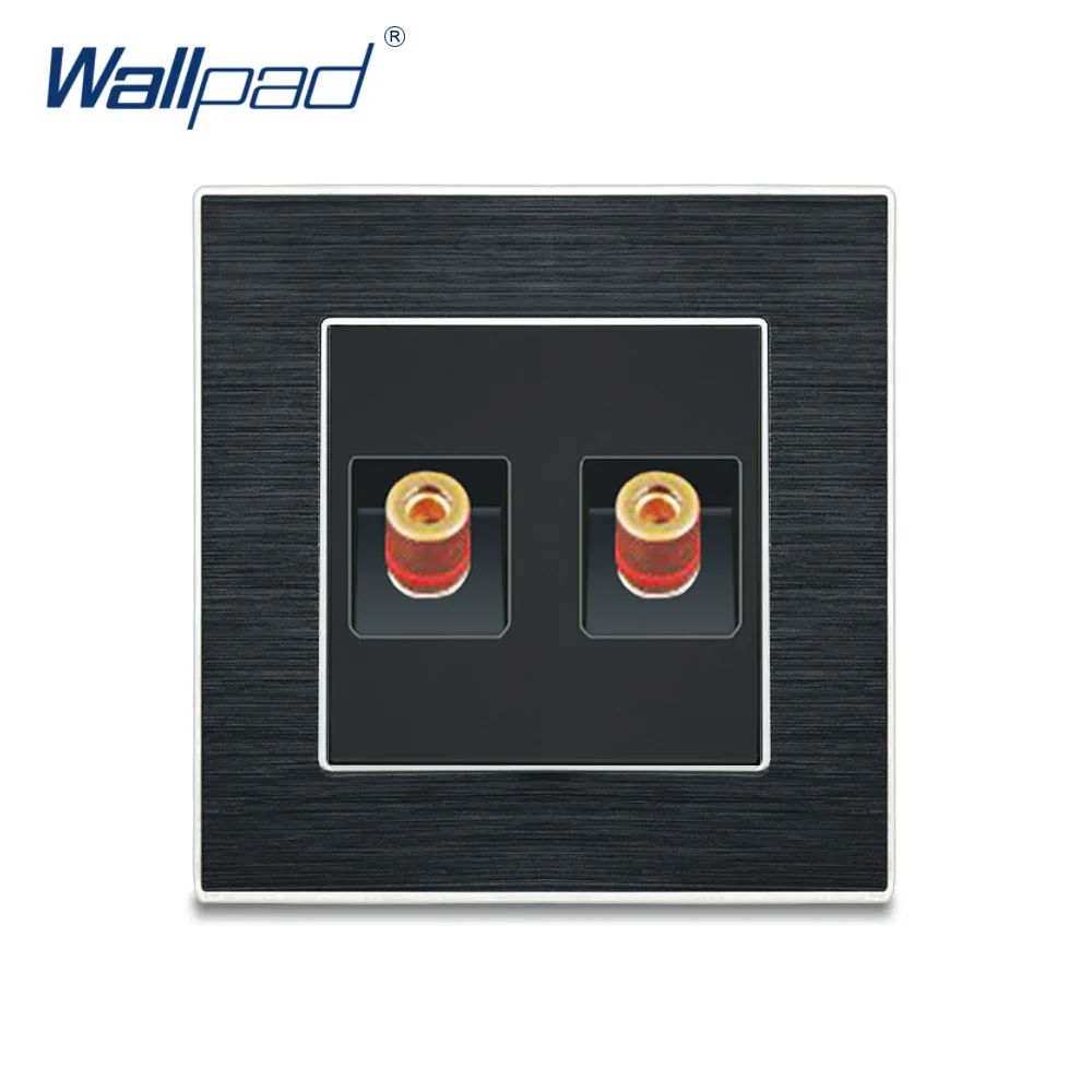 2 контактная аудиорозетка Wallpad роскошные электрические розетки из атласной