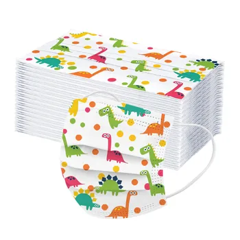 

50PCS Children's Face Mask Disposable Facemask 3 Layer Child Kids Filter Hygiene Thicken Face Mouth Mask Earloop Fast Delievry#