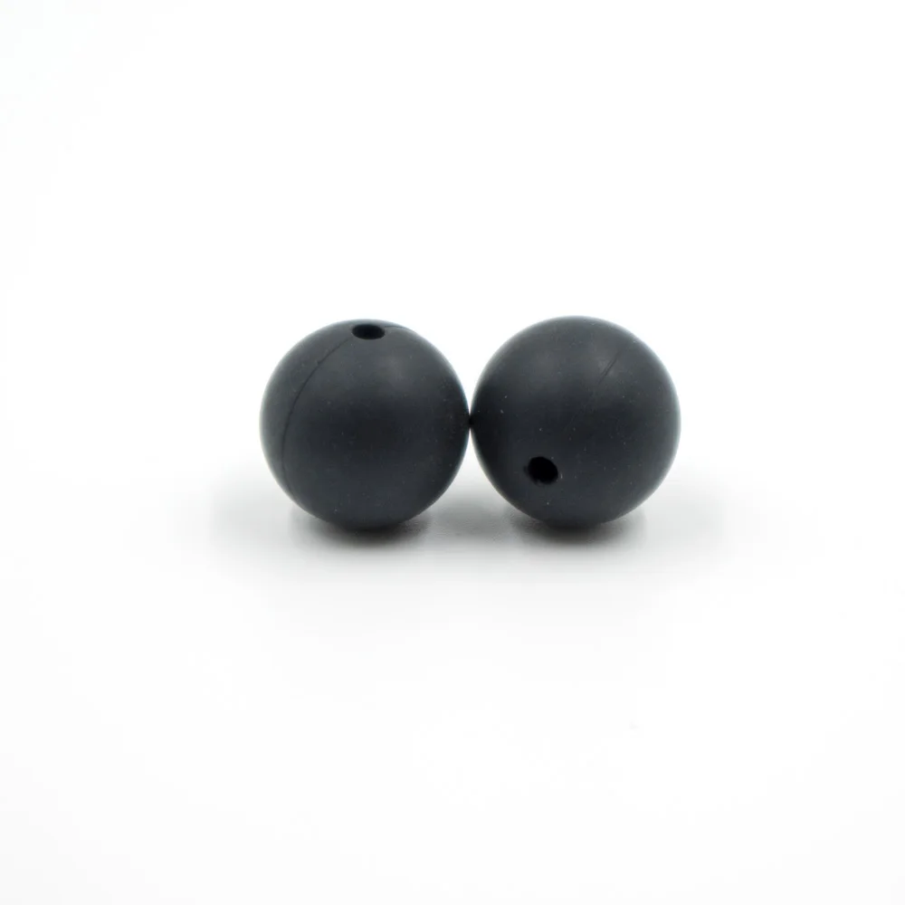 Black 100 шт. силиконовые бусины 15 мм Perle силиконовые стоматологические для изготовления ювелирных изделий игрушки для прорезывания зубов Пищевой DIY ожерелье из бисера Товары для малышей - Цвет: Black