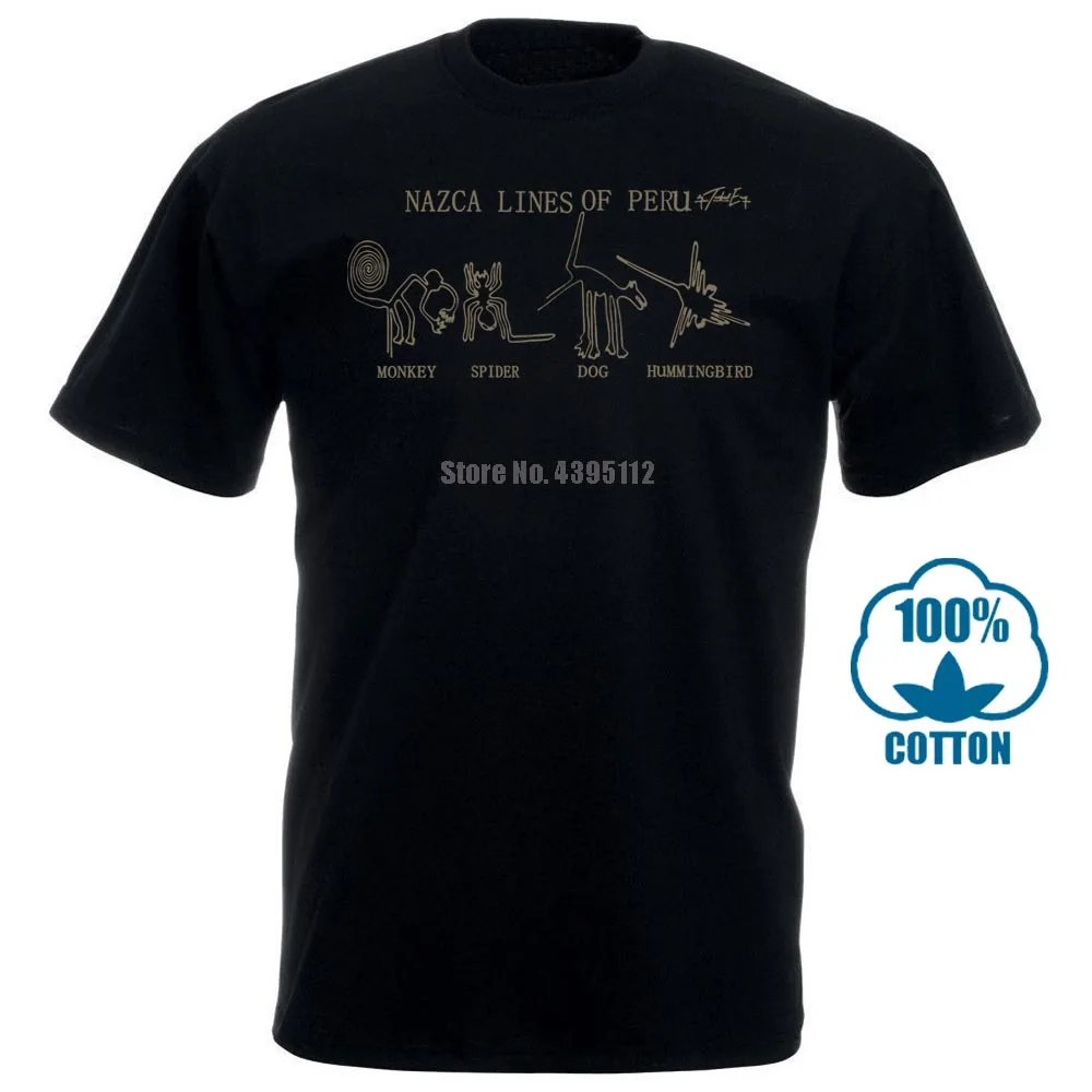 

Shirts Homme Novelty Tshirt Men Men History Educational Geographic Nazca Lines Of Peru T Shirt High Quality For Man Better