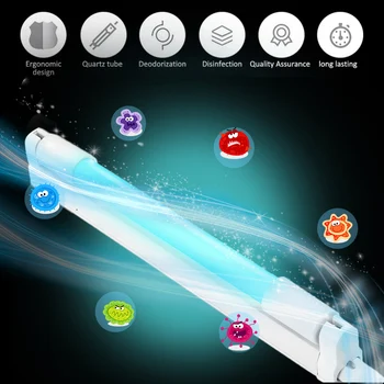 

6/8W UV Germicidal Lamp T5 Sterilization Tube Clean Air Hotel Home Room Hospital Disinfection Bactericidal Light Kill Mite