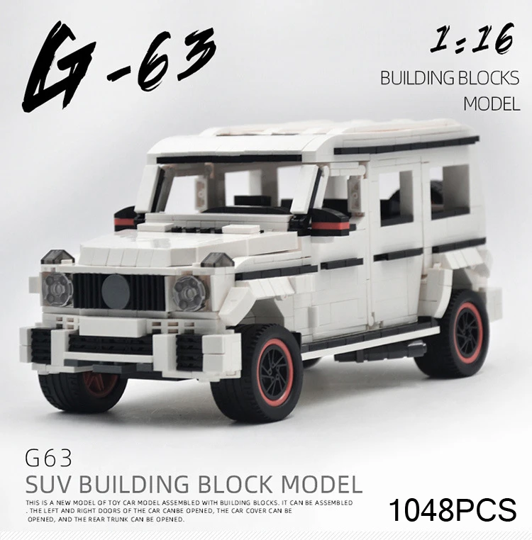 Техника 1:16 масштаб автомобиль benz G63 внедорожник строительный блок внедорожник Модель Кирпичи игрушки коллекция для мальчиков Подарки